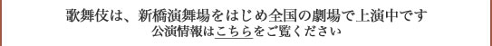 歌舞伎公演情報はこちらをご覧ください