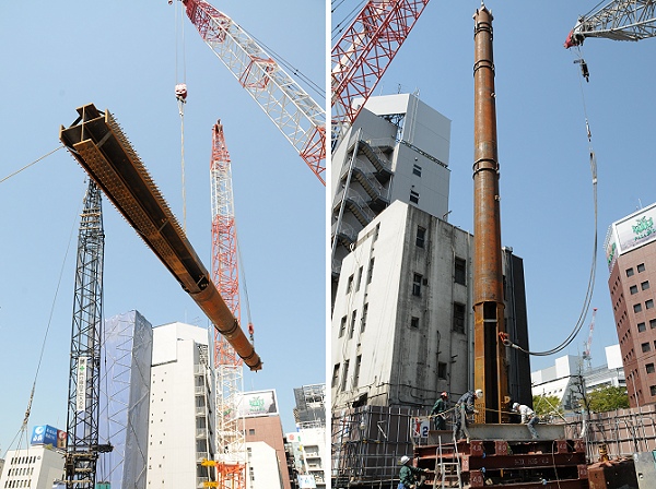 建替え工事進捗リポート（２）～歌舞伎座を地中から支える溝真柱